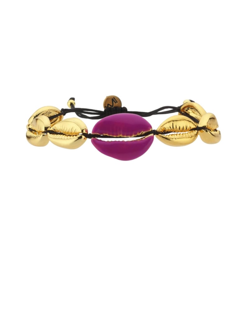 Front of a size O/S Neon Molokai Bracelet in Neon Purple in Neon Purple by MAISONIREM. | dia_product_style_image_id:329624